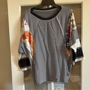 Patchwork Striped Women's Blouse
